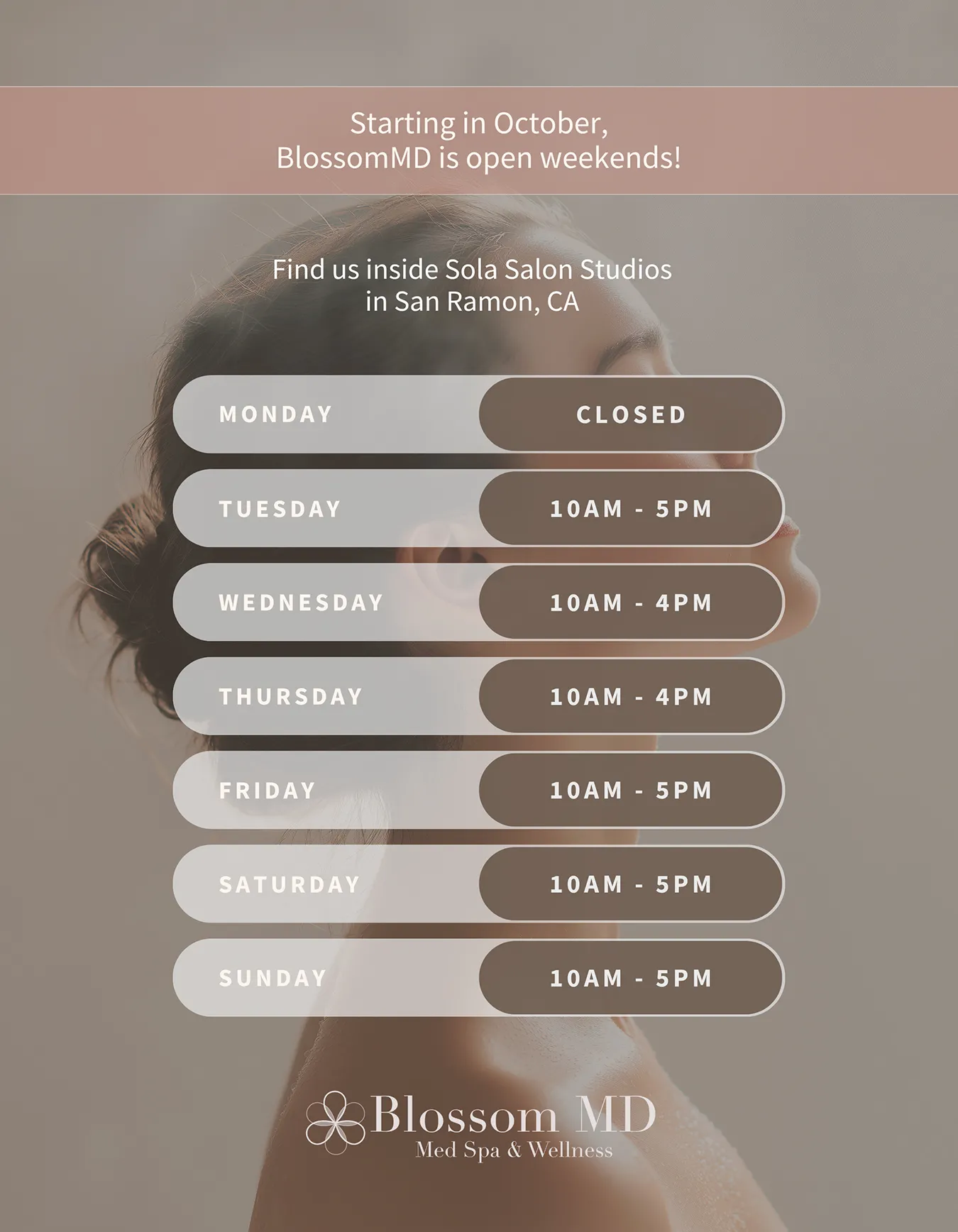 Blossom MD Med Spa New Operating Hours