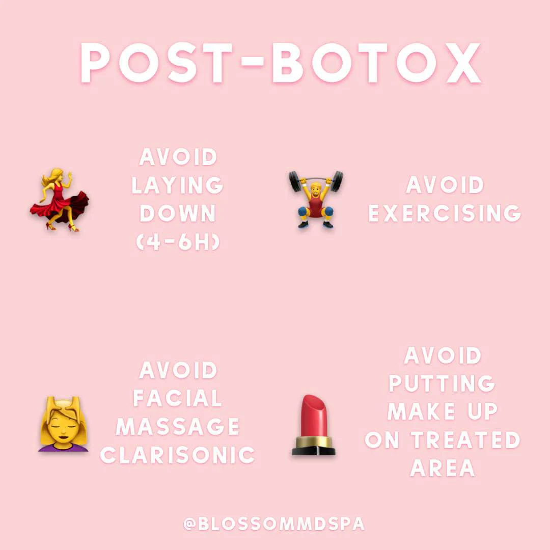 Post-Botox Treatment Instructions